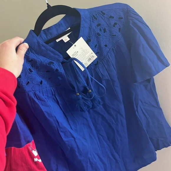 NWT Knox Rose Blue Blouse - Picture 6 of 7